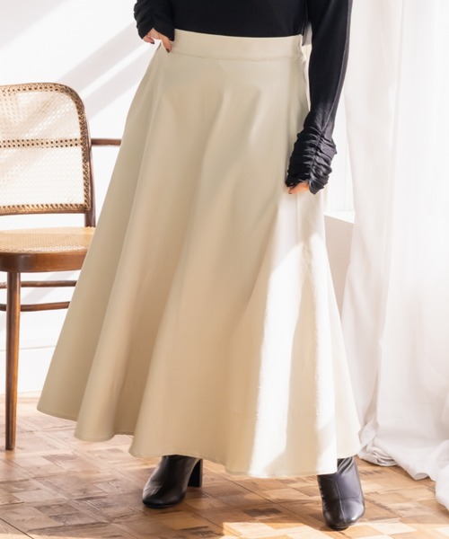 CLETTE(クレット)の「CLETTEオリジナルフレアロングスカート(スカート・レディース・ライトベージュ/ブラウン/ブラック・LL/3L/4L)」の12枚目の写真
