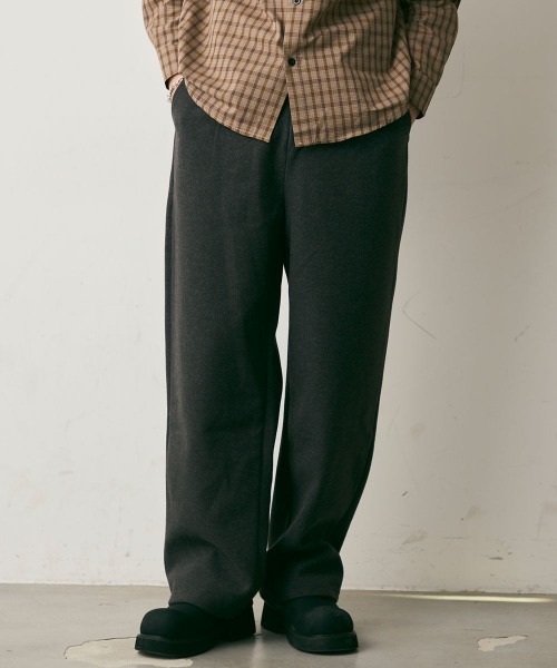 Shoowtime(ショウタイム)の「Wool Like Sweat Wide Pants / ウールライクスウェットワイドパンツ(スウェットパンツ・メンズ・チャコールグレー/グレー/ブラック・LARGE/MEDIUM/X-LARGE)」の2枚目の写真