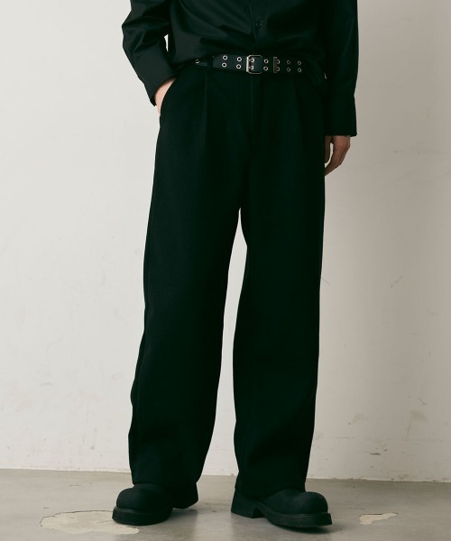 Shoowtime(ショウタイム)の「Wool Like Sweat Wide Pants / ウールライクスウェットワイドパンツ(スウェットパンツ・メンズ・チャコールグレー/グレー/ブラック・LARGE/MEDIUM/X-LARGE)」の1枚目の写真