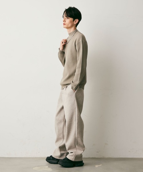 Shoowtime(ショウタイム)の「Wool Like Sweat Wide Pants / ウールライクスウェットワイドパンツ(スウェットパンツ・メンズ・チャコールグレー/グレー/ブラック・LARGE/MEDIUM/X-LARGE)」の5枚目の写真
