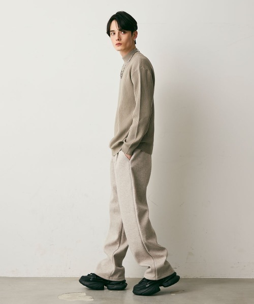 Shoowtime(ショウタイム)の「Wool Like Sweat Wide Pants / ウールライクスウェットワイドパンツ(スウェットパンツ・メンズ・チャコールグレー/グレー/ブラック・LARGE/MEDIUM/X-LARGE)」の6枚目の写真