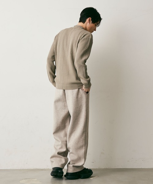 Shoowtime(ショウタイム)の「Wool Like Sweat Wide Pants / ウールライクスウェットワイドパンツ(スウェットパンツ・メンズ・チャコールグレー/グレー/ブラック・LARGE/MEDIUM/X-LARGE)」の8枚目の写真