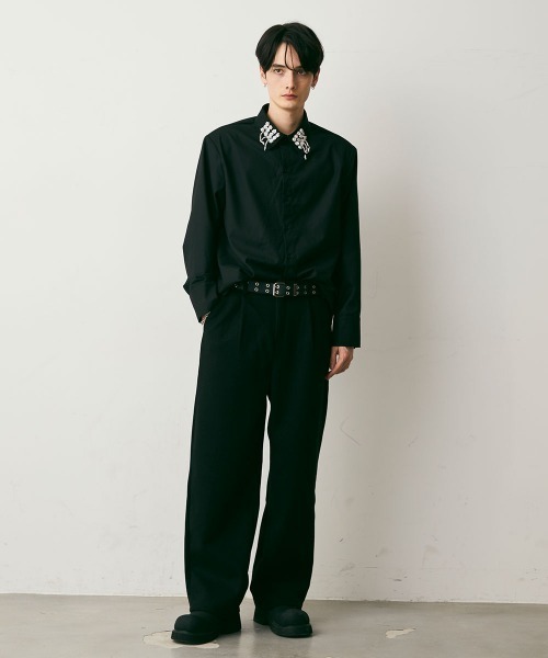 Shoowtime(ショウタイム)の「Wool Like Sweat Wide Pants / ウールライクスウェットワイドパンツ(スウェットパンツ・メンズ・チャコールグレー/グレー/ブラック・LARGE/MEDIUM/X-LARGE)」の16枚目の写真