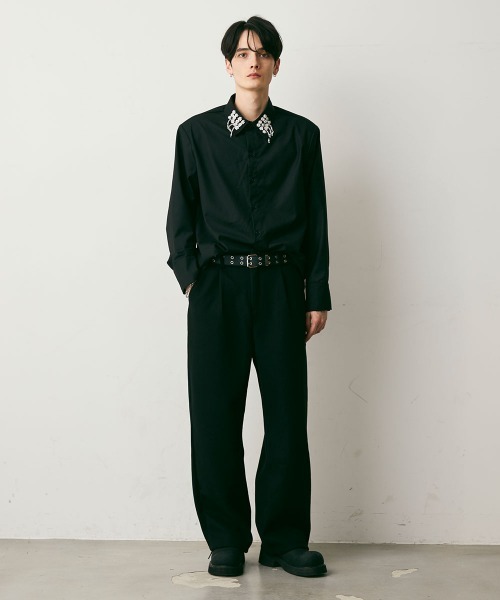 Shoowtime(ショウタイム)の「Wool Like Sweat Wide Pants / ウールライクスウェットワイドパンツ(スウェットパンツ・メンズ・チャコールグレー/グレー/ブラック・LARGE/MEDIUM/X-LARGE)」の17枚目の写真