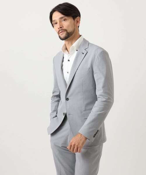 MICHEL KLEIN HOMME (ミッシェルクランオム)の「【セットアップ】コットンライクストレッチテーラードジャケット(テーラードジャケット・メンズ・ブラック/グレー・MEDIUM/LARGE/X-LARGE)」の21枚目の写真