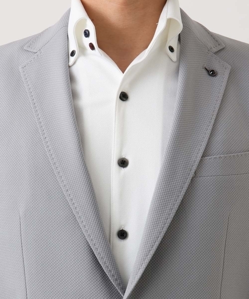 MICHEL KLEIN HOMME (ミッシェルクランオム)の「【セットアップ】コットンライクストレッチテーラードジャケット(テーラードジャケット・メンズ・ブラック/グレー・MEDIUM/LARGE/X-LARGE)」の11枚目の写真