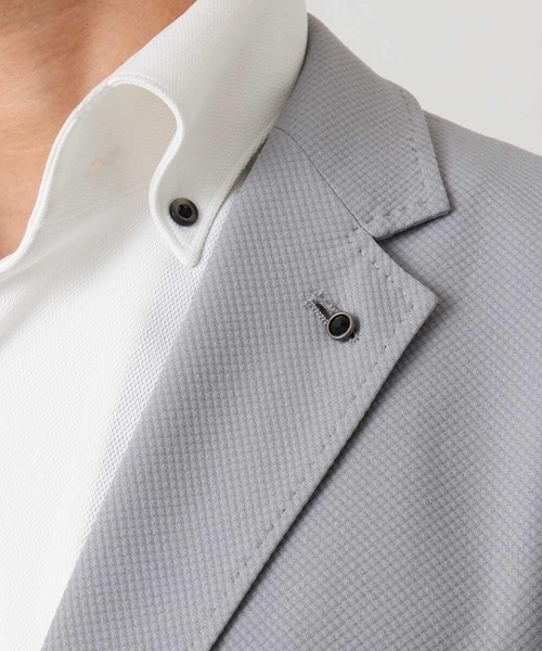 MICHEL KLEIN HOMME (ミッシェルクランオム)の「【セットアップ】コットンライクストレッチテーラードジャケット(テーラードジャケット・メンズ・ブラック/グレー・MEDIUM/LARGE/X-LARGE)」の12枚目の写真