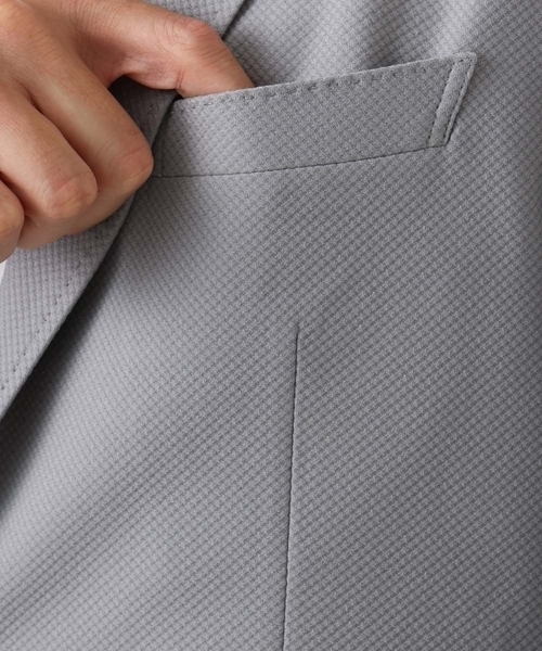 MICHEL KLEIN HOMME (ミッシェルクランオム)の「【セットアップ】コットンライクストレッチテーラードジャケット(テーラードジャケット・メンズ・ブラック/グレー・MEDIUM/LARGE/X-LARGE)」の14枚目の写真