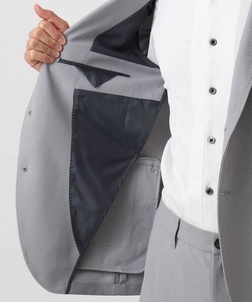 MICHEL KLEIN HOMME (ミッシェルクランオム)の「【セットアップ】コットンライクストレッチテーラードジャケット(テーラードジャケット・メンズ・ブラック/グレー・MEDIUM/LARGE/X-LARGE)」の19枚目の写真