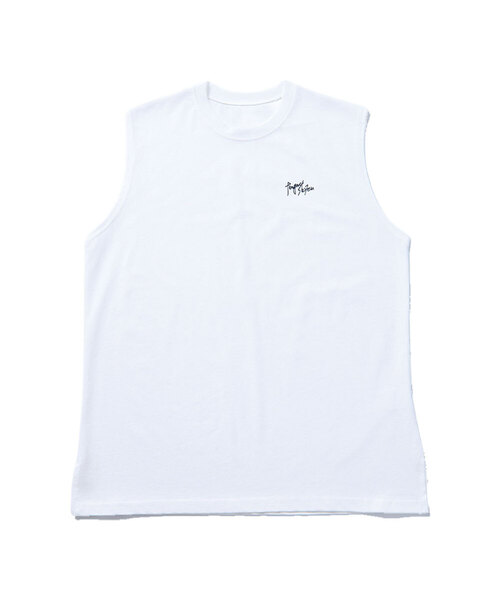 TEN PAST SEVEN(テン ファスト セブン)の「ベーシックロゴスリーブレスTシャツ (2カラー)(Tシャツ/カットソー・メンズ・ホワイト/ブラック・MEDIUM/LARGE)」の1枚目の写真