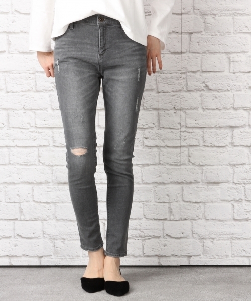 LEPSIM（レプシィム）の「ストレッチデニムスリムパンツ　708278（デニムパンツ・レディース・ブルー系その他/ブルー/ワンウォッシュ/グレー系その他/ホワイト・MEDIUM/SMALL/LARGE）」の2枚目の写真