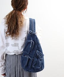 crossi（クロッシー）の「デニム マルチポケット ボディバッグ（ボディバッグ/ウエストポーチ）」