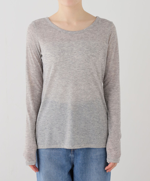 La TOTALITE（ラトータリテ）の「【洗える】レイヤードカットソー（Tシャツ/カットソー・レディース・ピンク/ホワイト/チャコールグレー・FREE）」の11枚目の写真