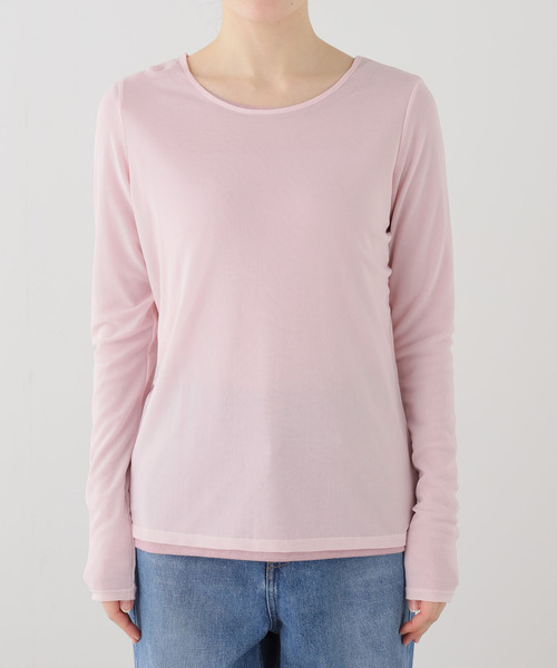 La TOTALITE（ラトータリテ）の「【洗える】レイヤードカットソー（Tシャツ/カットソー・レディース・ピンク/ホワイト/チャコールグレー・FREE）」の18枚目の写真