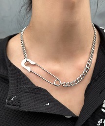 XU（エックスユー）の「【Never mind the XU】clip chain necklace / 【ネバーマインド ザ エックスユー】安全ピンチェーンネックレス（ネックレス）」