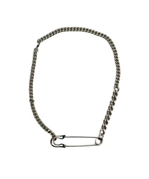 Never mind the XU(ネバーマインドザエックスユー)の「【Never mind the XU】clip chain necklace / 【ネバーマインド ザ エックスユー】安全ピンチェーンネックレス(ネックレス・メンズ・シルバー・ONE SIZE)」の4枚目の写真