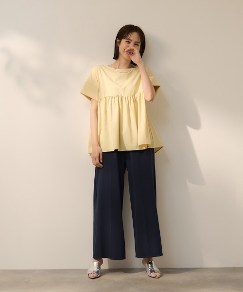 ketty(ケティ)の「CICA配合サークルストレッチイージーワイドパンツ≪洗濯機で洗える≫(その他パンツ・レディース・ブラック/ネイビー・M)」の21枚目の写真