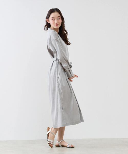 LOGEMENT DE CLAIRE(ロジュモンドクレール)の「オープンカラーワンピース(シャツワンピース・レディース・ライトグレー/ベージュ/インディゴブルー・FREE)」の10枚目の写真