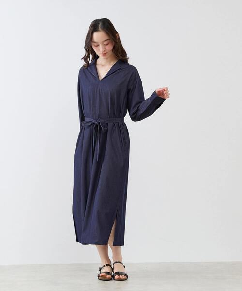 LOGEMENT DE CLAIRE(ロジュモンドクレール)の「オープンカラーワンピース(シャツワンピース・レディース・ライトグレー/ベージュ/インディゴブルー・FREE)」の21枚目の写真