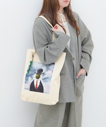 【PAUL & JOE ACCESSOIRES /ポール アンド ジョー アクセソワ 】 CANVAS(LOGO CHARM) ロゴチャーム付き縦型トートバッグ