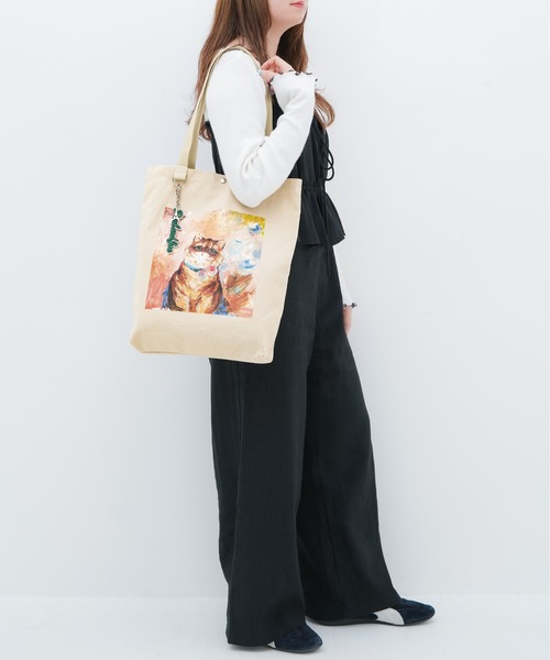 PAUL & JOE ACCESSOIRES(ポールアンドジョーアクセソワ)の「【PAUL & JOE ACCESSOIRES /ポール アンド ジョー アクセソワ 】 CANVAS(LOGO CHARM) ロゴチャーム付き縦型トートバッグ(トートバッグ・レディース・イエロー/ブラウン/ブラック/ブルー・FREE)」の8枚目の写真