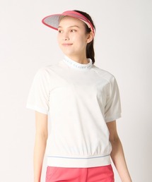 marie claire | 【marie claire:マリ.クレール】レディースストレッチ半袖プルオーバー モックネックシャツ ゴルフ(Tシャツ/カットソー)