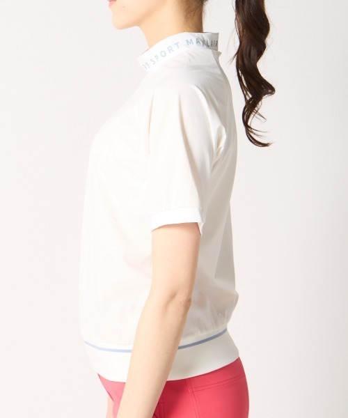 marie claire(マリ・クレール)の「【marie claire:マリ.クレール】レディースストレッチ半袖プルオーバー モックネックシャツ ゴルフ(Tシャツ/カットソー・レディース・ホワイト/ネイビー/ブラック・MEDIUM/LARGE/X-LARGE/XX-LARGE)」の13枚目の写真