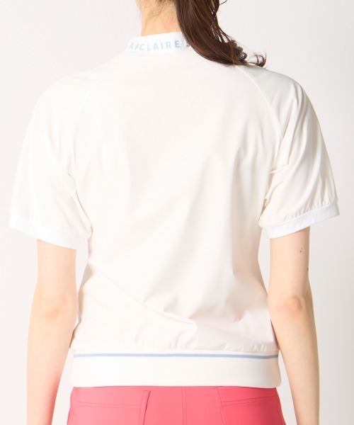 marie claire(マリ・クレール)の「【marie claire:マリ.クレール】レディースストレッチ半袖プルオーバー モックネックシャツ ゴルフ(Tシャツ/カットソー・レディース・ホワイト/ネイビー/ブラック・MEDIUM/LARGE/X-LARGE/XX-LARGE)」の12枚目の写真