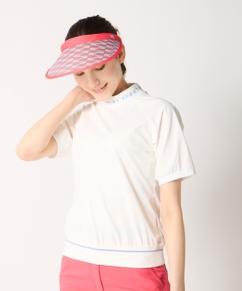 marie claire(マリ・クレール)の「【marie claire:マリ.クレール】レディースストレッチ半袖プルオーバー モックネックシャツ ゴルフ(Tシャツ/カットソー・レディース・ホワイト/ネイビー/ブラック・MEDIUM/LARGE/X-LARGE/XX-LARGE)」の10枚目の写真
