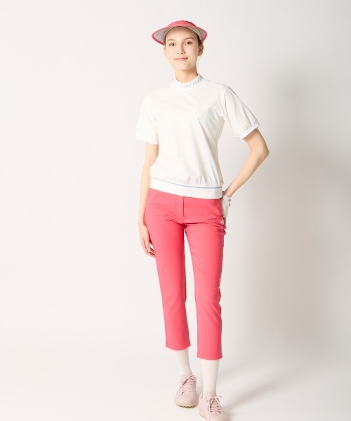 marie claire(マリ・クレール)の「【marie claire:マリ.クレール】レディースストレッチ半袖プルオーバー モックネックシャツ ゴルフ(Tシャツ/カットソー・レディース・ホワイト/ネイビー/ブラック・MEDIUM/LARGE/X-LARGE/XX-LARGE)」の6枚目の写真