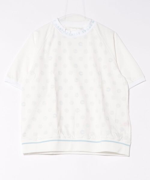 marie claire(マリ・クレール)の「【marie claire:マリ.クレール】レディースストレッチ半袖プルオーバー モックネックシャツ ゴルフ(Tシャツ/カットソー・レディース・ホワイト/ネイビー/ブラック・MEDIUM/LARGE/X-LARGE/XX-LARGE)」の5枚目の写真