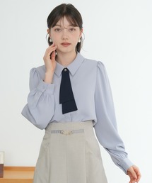 ASTORIA ODIER（アストリアオディール）の「デタッチャブルボウタイブラウス（２WAY仕様）（シャツ/ブラウス）」