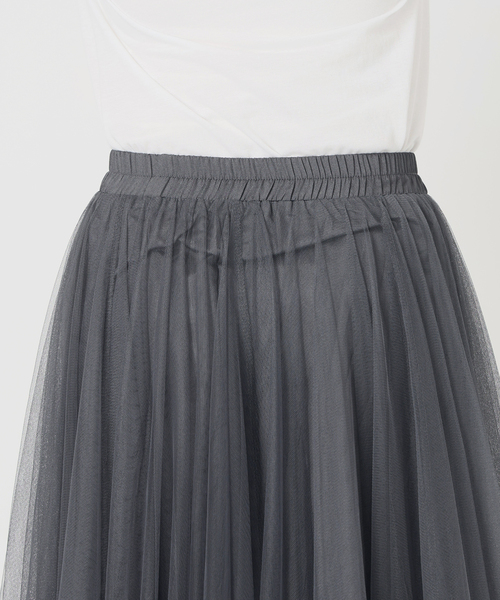 La TOTALITE（ラトータリテ）の「【洗える】CHOKLATE PARIS /チョコレートパリ  チュールロングスカート（スカート・レディース・チャコールグレー/ベージュ・FREE）」の22枚目の写真