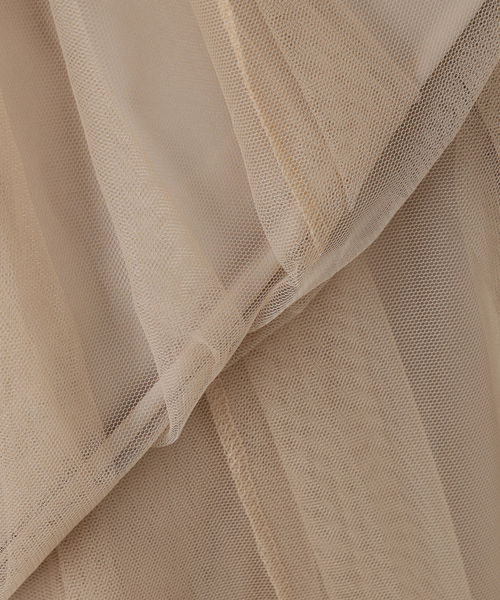 La TOTALITE（ラトータリテ）の「【洗える】CHOKLATE PARIS /チョコレートパリ  チュールロングスカート（スカート・レディース・チャコールグレー/ベージュ・FREE）」の5枚目の写真