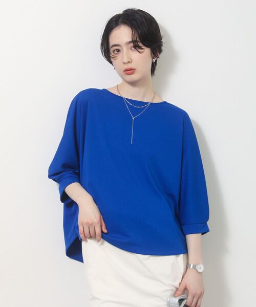 Green Parks(グリーンパークス)の「【優秀ブラウス】マルチ機能バックデザインブラウス(Tシャツ/カットソー・レディース・ブラック/グレイッシュベージュ/ドット/オフホワイト/ブルー・FREE)」の9枚目の写真