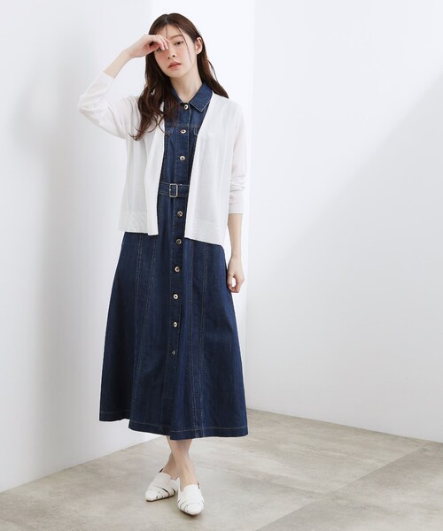 grove（グローブ）の「【接触冷感／UVカットetc】ベーシックショートカーディガン（カーディガン/ボレロ・レディース・ライトグレー/ブラック/オフホワイト/ナチュラル/ブルー・02/00/04/05）」の16枚目の写真