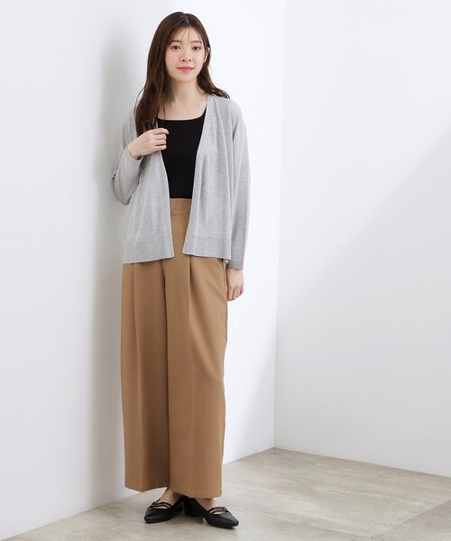 grove（グローブ）の「【接触冷感／UVカットetc】ベーシックショートカーディガン（カーディガン/ボレロ・レディース・ライトグレー/ブラック/オフホワイト/ナチュラル/ブルー・02/00/04/05）」の19枚目の写真