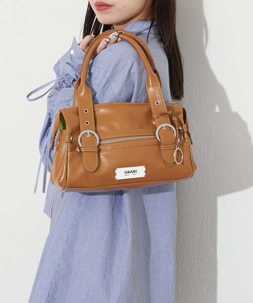 GRAIN（グレイン）の「【GRAIN/グレイン】バイカラーステッチヴィンテージハンドバッグ（トートバッグ・レディース・ブラック/ピンク/ブラウン・FREE）」の18枚目の写真