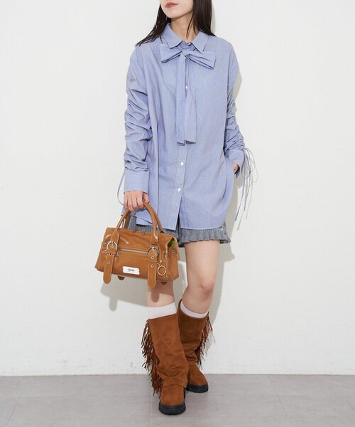 GRAIN（グレイン）の「【GRAIN/グレイン】バイカラーステッチヴィンテージハンドバッグ（トートバッグ・レディース・ブラック/ピンク/ブラウン・FREE）」の22枚目の写真