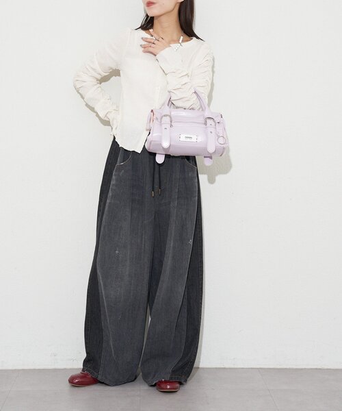 GRAIN（グレイン）の「【GRAIN/グレイン】バイカラーステッチヴィンテージハンドバッグ（トートバッグ・レディース・ブラック/ピンク/ブラウン・FREE）」の16枚目の写真