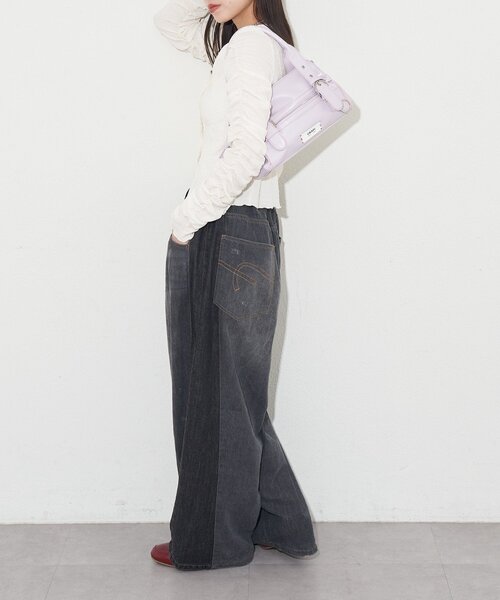 GRAIN（グレイン）の「【GRAIN/グレイン】バイカラーステッチヴィンテージハンドバッグ（トートバッグ・レディース・ブラック/ピンク/ブラウン・FREE）」の10枚目の写真