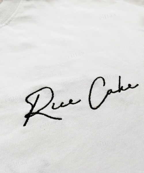 Dalfwin(ダールフィン)の「韓国ファッション RICECAKEフェイクレザーラベル付き筆記体ロゴ半袖Tシャツ(Tシャツ/カットソー・レディース・ホワイト/グレー/イエロー・FREE)」の10枚目の写真