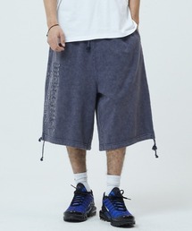 『mahagrid/マハグリッド』WASHED CUT OFF APPLIQUE SWEAT SHORTS/ウォッシュド カットオフ アップリケ スウェット ショーツ