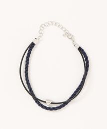 MONOCHROME（モノクローム）の「ステンレストライアングルチャームレイヤードレザーアンクレット（アンクレット）」