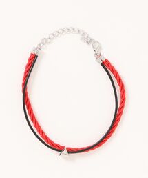 MONOCHROME（モノクローム）の「ステンレストライアングルチャームレイヤードレザーアンクレット（アンクレット）」