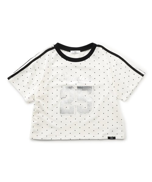 algy（アルジー）の「袖ラインナンバリング半袖Tシャツ（Tシャツ/カットソー・キッズ・サックスブルー/オフホワイト/ブラック・150/160/140/130）」の8枚目の写真