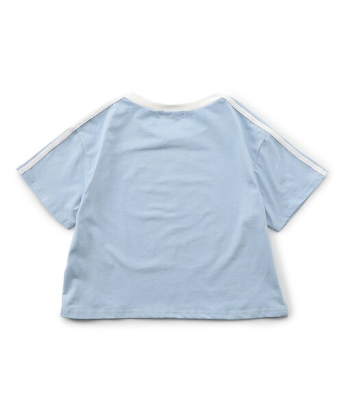 algy（アルジー）の「袖ラインナンバリング半袖Tシャツ（Tシャツ/カットソー・キッズ・サックスブルー/オフホワイト/ブラック・150/160/140/130）」の7枚目の写真