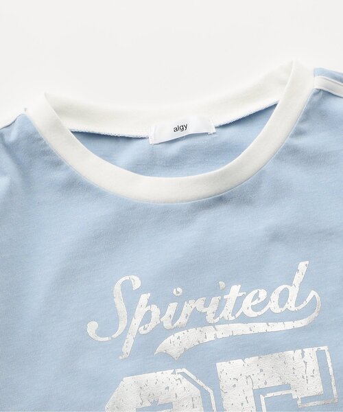 algy（アルジー）の「袖ラインナンバリング半袖Tシャツ（Tシャツ/カットソー・キッズ・サックスブルー/オフホワイト/ブラック・150/160/140/130）」の12枚目の写真