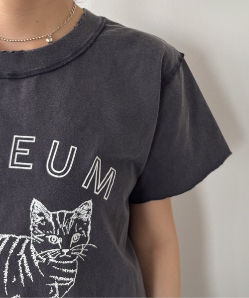 Pqran(クラン)の「【オリジナル図案】ピグメントTシャツ(Tシャツ/カットソー・レディース・イエロー/チャコール/キャメル・FREE)」の18枚目の写真