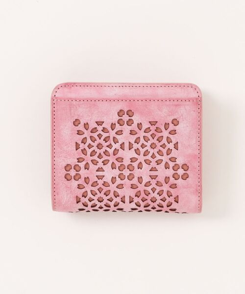 genten（ゲンテン）の「【新色】フラッターカットワーク 二つ折り財布（財布・レディース・桜・FREE）」の2枚目の写真